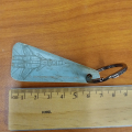 Blue Keychain made from Russian jet