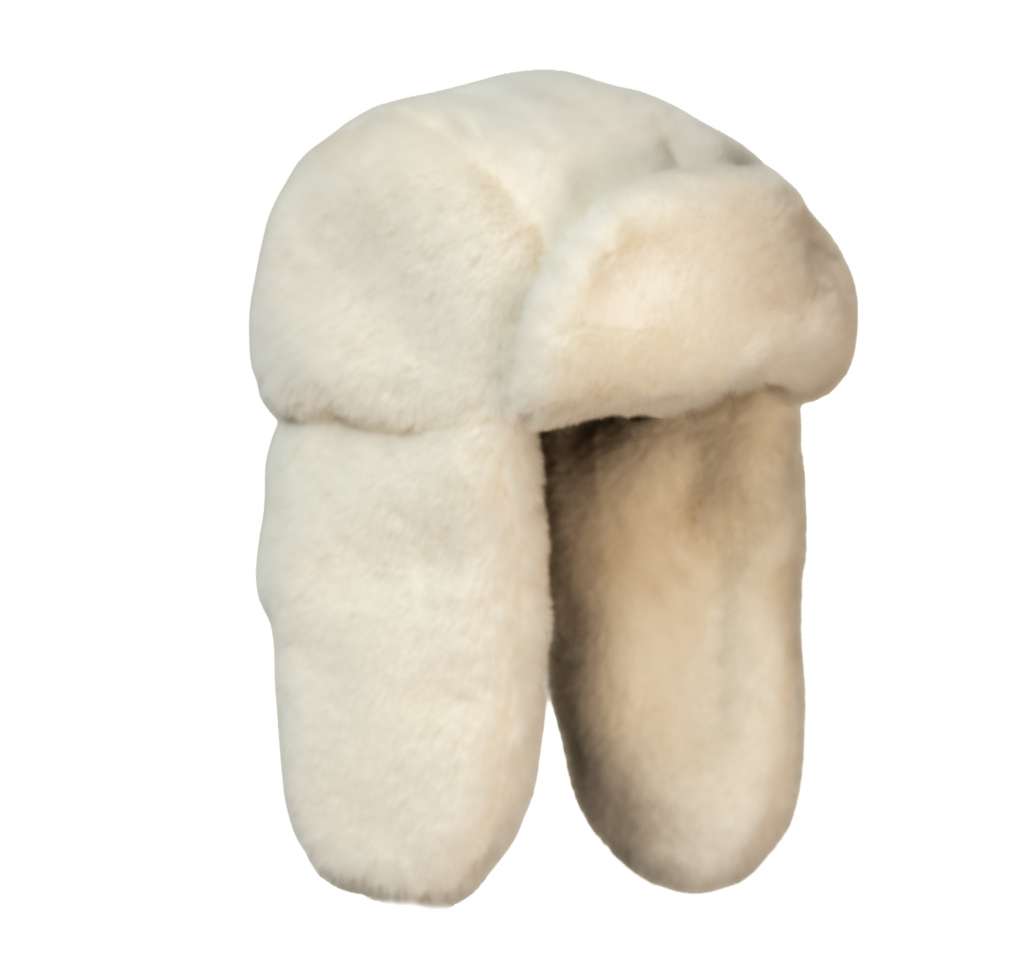 Mad Bomber Rain Coat Bomber Hat w/white faux Fur